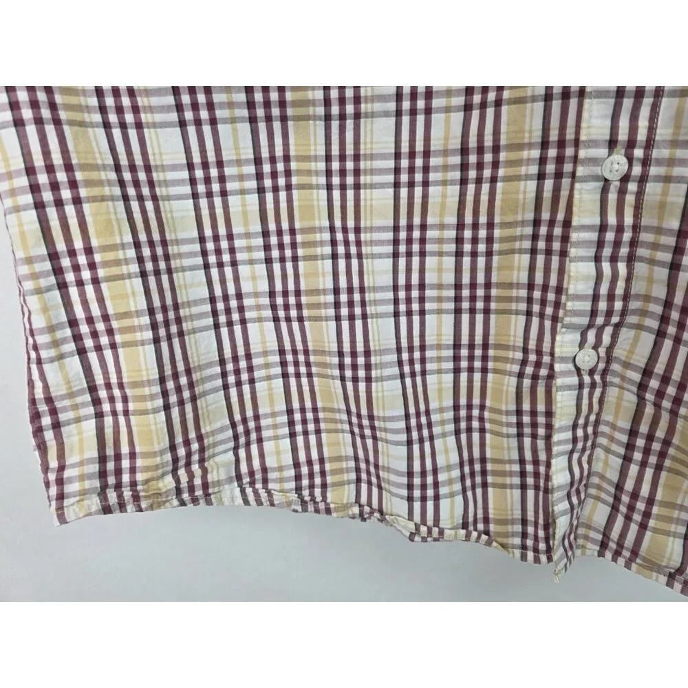 Florida State University FSU Mens Columbia Shirt Sz Large Plaid Short Sleeve Top